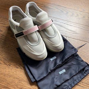 Prada Cloudbust Rubber and Leather-Trimmed Mesh Sneakers